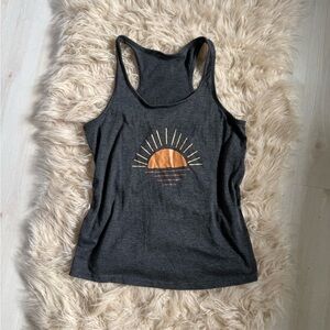 SHEIN Charcoal Tank Top with Sun Graphic